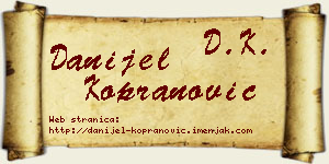 Danijel Kopranović vizit kartica